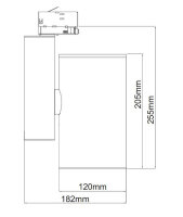 3-Phasen-Spot - Aaron, 79 W, 3000 K, Weiß