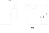 1-Phasen-Spot - Nihal Mini, 10,9 W, DIM, 2700 K, Schwarz