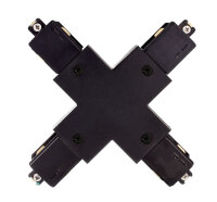 1-Phasen Schienensystem - D One X-Verbinder, schwarz