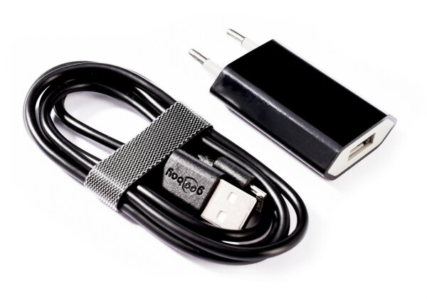 Zubehör - USB Steckernetzteil 5V DC, 1000mA mit Mikro USB Kabel