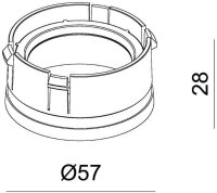 Zubehör - Reflektor Ring Schwarz für Serie Klara / Nihal Mini / Rigel Mini / Can