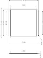 Zubehör - Einlegerahmen für Gips 600x600