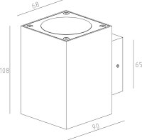 Wandaufbauleuchte - Cubodo II Double Mini, 10 W, 3000 K,...