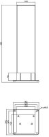Energieverteiler - Steckdosenturm Puka Mana 420 mm, 3680 W, Grau