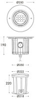 Bodeneinbauleuchte - Soft Flex, 18 W, 3000 K, Silber
