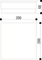 Bodeneinbauleuchte - Tabit 200x200, 3,7 W, 3000 K