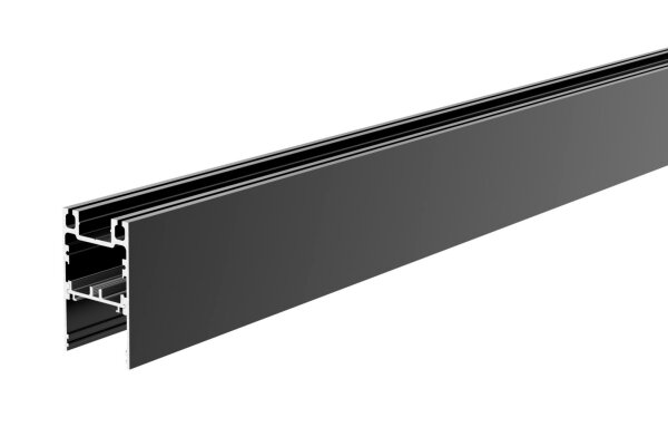 Profil - PLANO ES, 62 x 38mm, schwarz mit LED-Träger, 2,5m