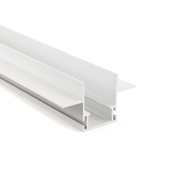 Profil - Combo Einbau Montageprofil mit Flügel, 13mm, 1m weiss