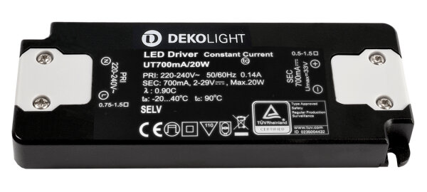 Netzgerät (CC, DC) - FLAT, CC, UT700mA/20W