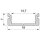 Profil - U-Profil flach AU-01-12, 2m, Silber