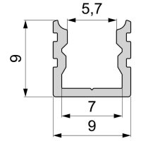 Profil - U-Profil hoch AU-02-05, 2m, Weiß