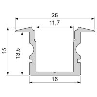 Profil - T-Profil hoch ET-02-10, 2m, Silber