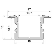 Profil - T-Profil hoch ET-02-12, 2m, Schwarz