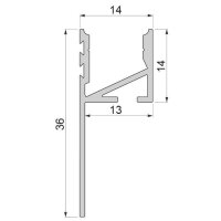 Profil - Fliesen-Profil Abschluss EA-03-12, 3m, Silber