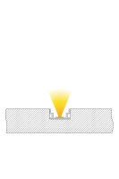 Profil - IP-Profil, U-flach AU-04-12, 3m, Silber