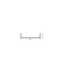 Profil Abdeckung - Abdeckung P-01-36, 3m, milchig