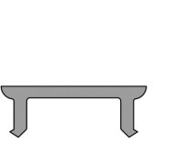 Profil Abdeckung - Abdeckung P-01-08, 1m, matt