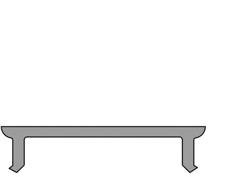 Profil Abdeckung - Abdeckung P-01-15, 3m, matt