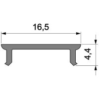 Profil Abdeckung - Abdeckung P-01-12, 1m, klar