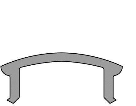 Profil Abdeckung - Abdeckung F-01-10, 4m, klar