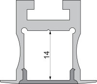 Profil Endkappe - Endkappe P-ET-04-12 Set 2 Stk, Silber