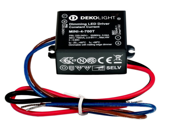 Netzgerät (CC, DC) dimmbar - MINI, DIM, CC, MINI-4-700T/4W