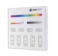 Steuerung RF - RF-smart, Wandfernbedienung, weiß, 3V, 4 Zonen, Single/CCT/RGB/W/