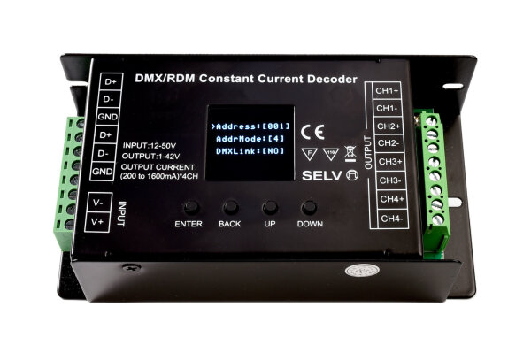 Niedervolt DMX Dimmer (CC, DC) - DMX/RDM 4 CH CC Decoder