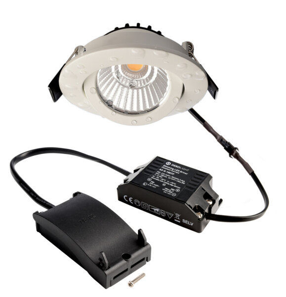 Deckeneinbauleuchte - Dione IP44, 8,5 W, DIM, 2700 K, Weiß