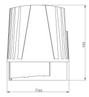 Deckeneinbauleuchte - Modular System COB, 31 W, 3000 K, Grau