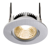 Deckeneinbauleuchte - COB-68-24V-8,5 W-2700K-Rund-Silber