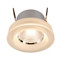 Deckeneinbauleuchte - COB 68 Acryl, 6,8 W, 2700 K, Silber
