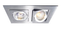 Deckeneinbaustrahler - Kardan II Eckig, 2x max. 50 W...
