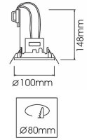 Deckeneinbaustrahler - Deneb, 1x max. 50 W GU10, Silber