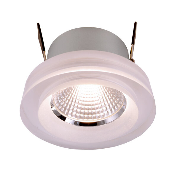 Deckeneinbauleuchte - COB 68 Acryl, 8 W, 2500-6500 K, Silber