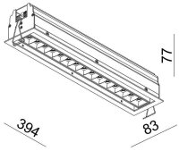 Deckeneinbauleuchte - Ceti 15 Adjust, Tilt, 30 W, 3000 K, Weiß