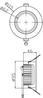 Deckeneinbauleuchte - COB-95-24V-4000K-Rund-Silber