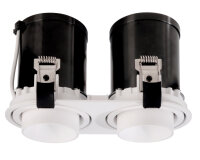 Deckeneinbauleuchte - Rigel Mini Round Double, 22 W, 3000 K, Weiß