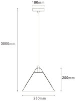 Pendelleuchte - Diversity, 1x max. 40 W E27, Schwarz