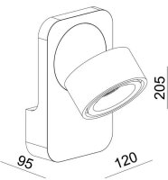 Wandaufbauleuchte - Uni II Tilt, 12 W, DIM, 3000 K, Weiß