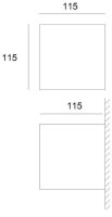 Wandaufbauleuchte - Cube, 1x max. 25 W G9, Schwarz