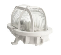 Decken- und Wandaufbauleuchte - Sotano Retro, oval, 1x max. 60 W E27, Weiß