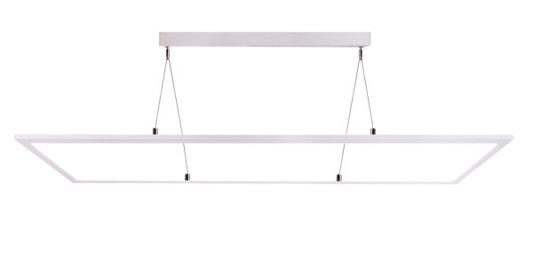 Pendelleuchte - LED Panel transparent, Eckig, 50 W, DIM, 3000/4000 K, Weiß