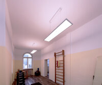 Pendelleuchte - LED Panel transparent, Eckig, 50 W, DIM, 3000/4000 K, Weiß
