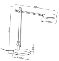 Tischleuchte - Adhara, 12 W, DIM, 3000 K, Weiß