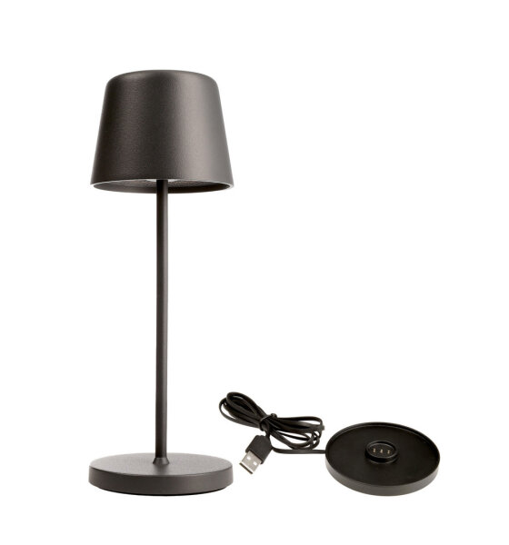 Akkuleuchte - Set Canis Mini Grau + Ladesockel