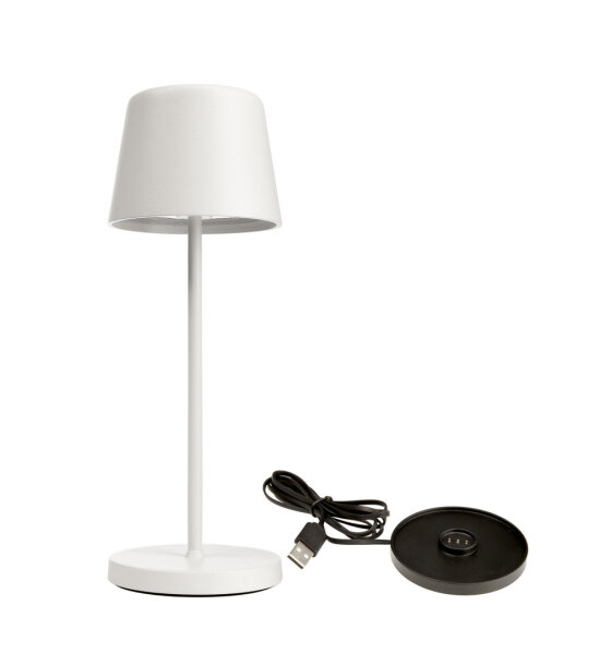 Akkuleuchte - Set Canis Mini Weiß + Ladesockel