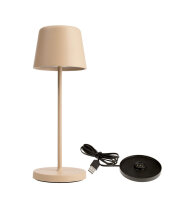 Akkuleuchte - Set Canis Mini Beige + Ladesockel