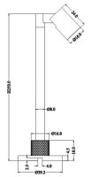 Vitrinenleuchte - Herculis Big 250 mm, 1 W, 4000 K, Schwarz